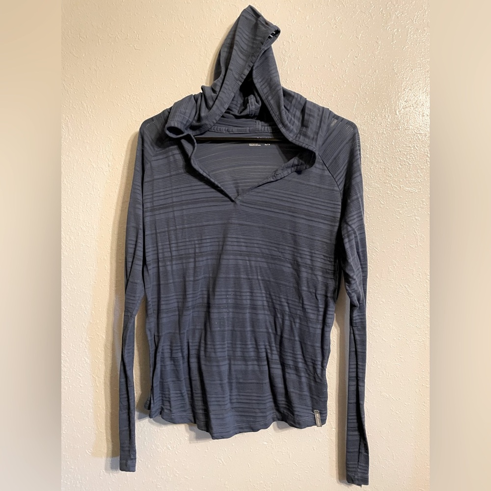 Women's Blue Hooded Top